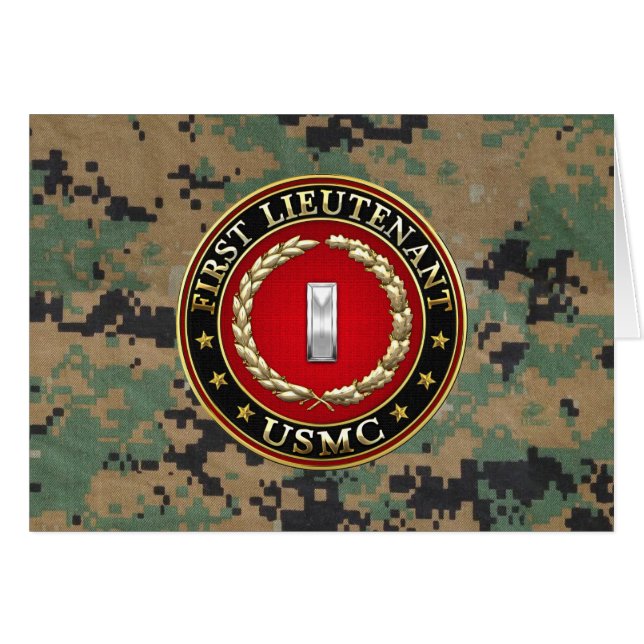 U.S. Marines: First Lieutenant (USMC 1stLt) [3D] (Front Horizontal)