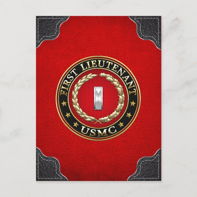 U.S. Marines: First Lieutenant (USMC 1stLt) [3D] Postcard (Front)