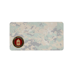 U.S. Marines: First Sergeant (USMC 1stSgt) [3D] Label