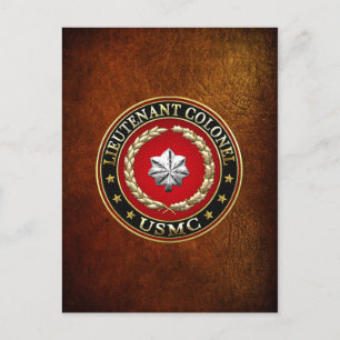 U.S. Marines: Lieutenant Colonel (USMC LtCol) [3D] Postcard
