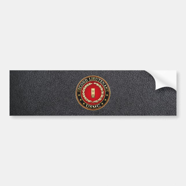U.S. Marines: Second Lieutenant (USMC 2ndLt) [3D] Bumper Sticker (Front)