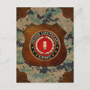 U.S. Marines: Second Lieutenant (USMC 2ndLt) [3D] Postcard