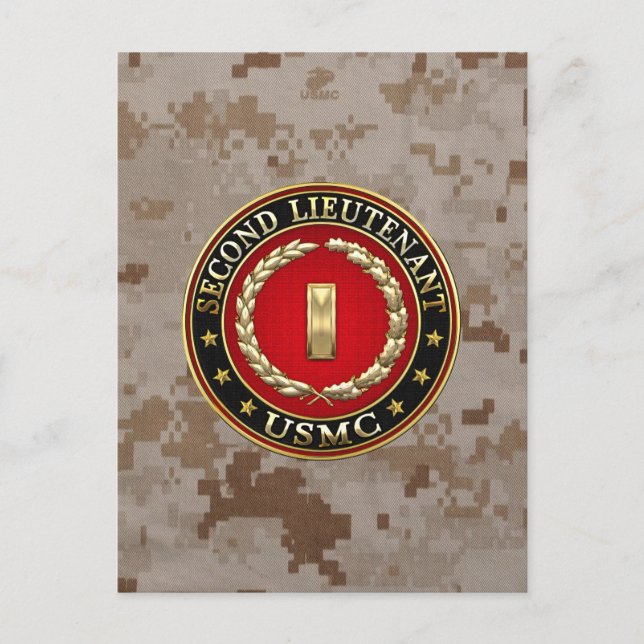 U.S. Marines: Second Lieutenant (USMC 2ndLt) [3D] Postcard (Front)