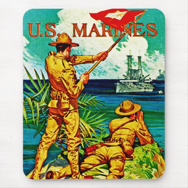 U.S. Marines ~ Signal Flag Mouse Mat (Front)