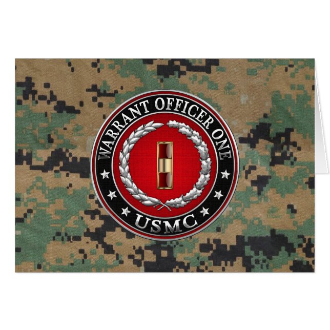 U.S. Marines: Warrant Officer One (USMC WO-1) [3D] (Front Horizontal)
