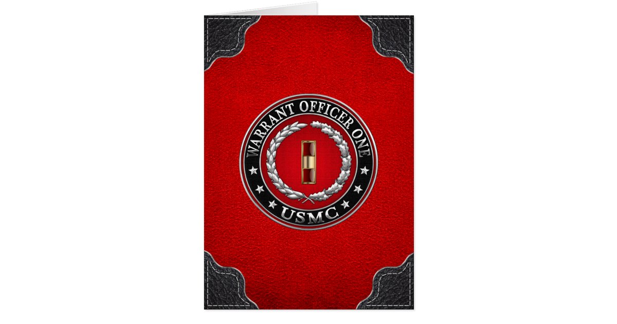 U.S. Marines: Warrant Officer One (USMC WO-1) [3D] | Zazzle