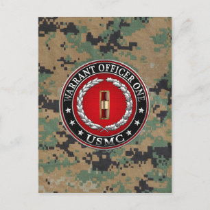 U.S. Marines: Warrant Officer One (USMC WO-1) [3D] Postcard