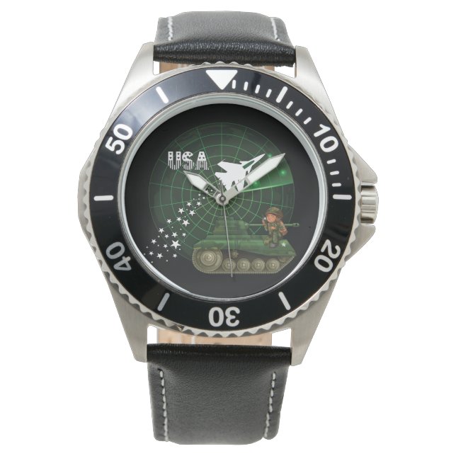 U.S. Military Air Force and Army Wrist Watch (Front)