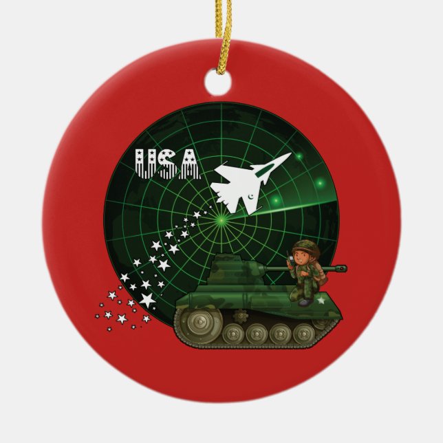 U.S. Military Air Force Army Christmas Ornament (Front)