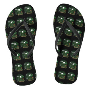 U.S. Military - Air Force Jet, Radar, Army Tank Flip Flops