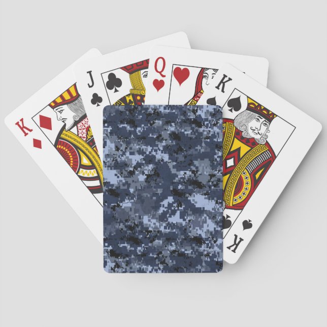 U.S. Military Blue Camouflage Playing Cards (Back)