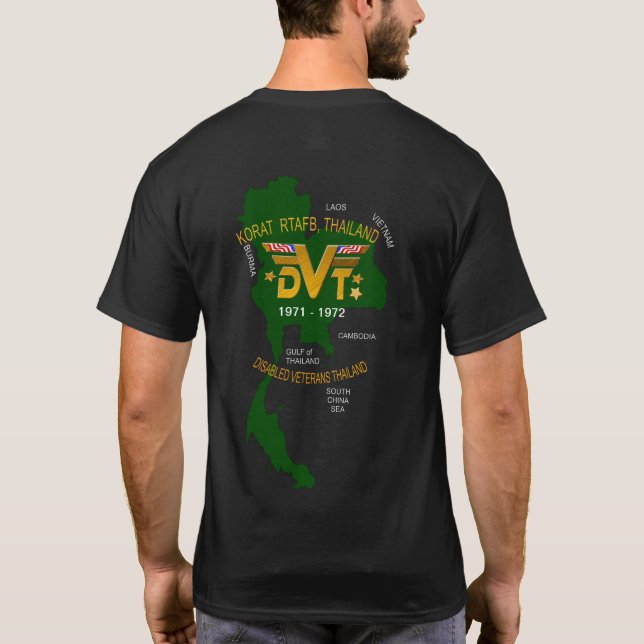 U. S. Military Thailand Disabled Veterans RTAFB T-Shirt (Back)