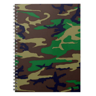 U.S. Military Woodland Camouflage Spiral Notebook
