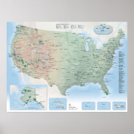 U.S. National Parks Map Poster (2025 Update)