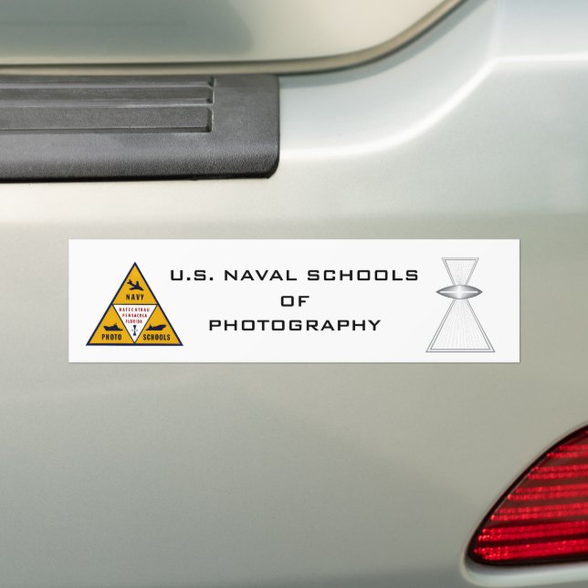 U.S. Naval Schools of Photography Bumper Sticker 1 (On Car)