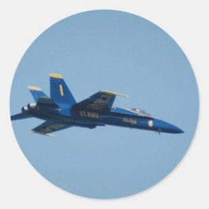 U.S. Navy Blue Angels, F-18 Hornet Classic Round Sticker