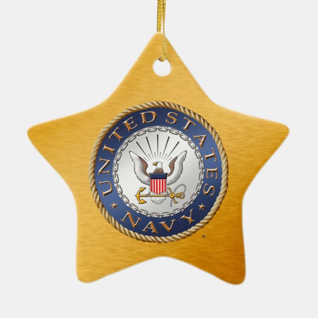 U.S. Navy Ceramic Ornament (Back)