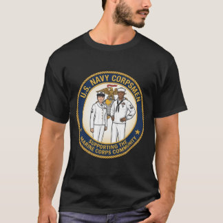 U.S. Navy Corpsmen Supporting Marine Corps Men's E T-Shirt