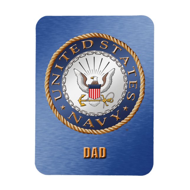 U.S. Navy Dad Flexible Photo Magnet (Vertical)