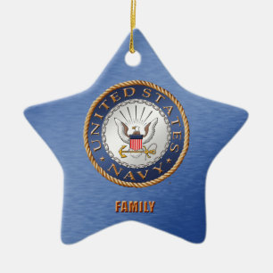U.S. Navy Family Ceramic Ornament