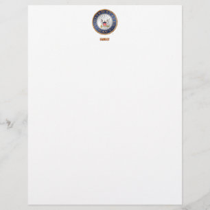 U.S. Navy Family Letterhead
