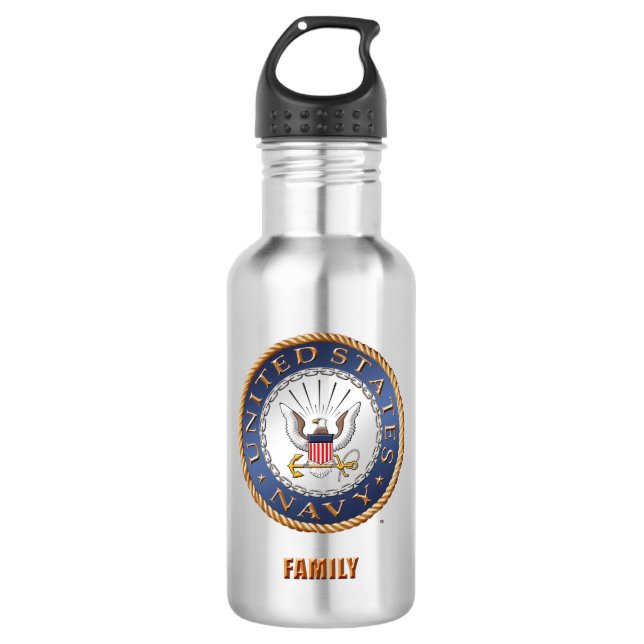 U.S. Navy Family Water Bottle (Front)