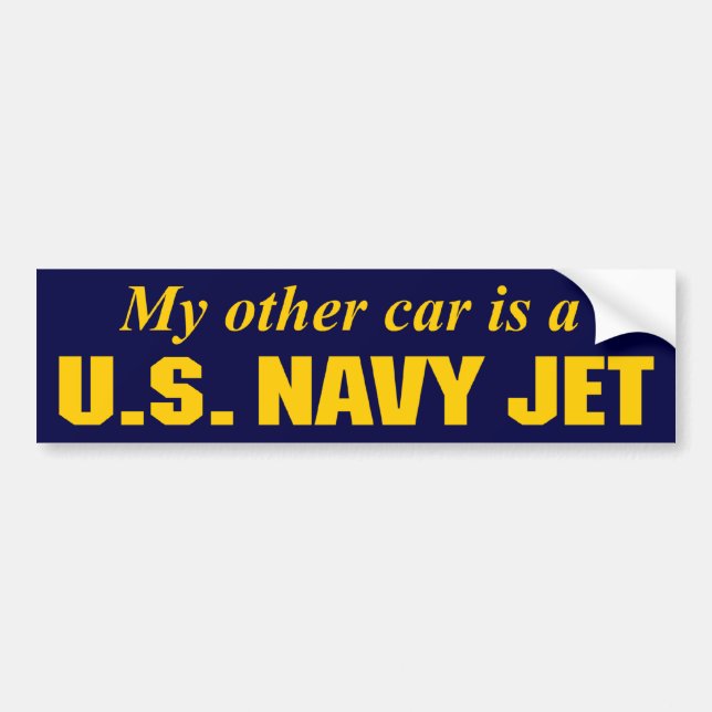 U.S. Navy Jet Bumper Sticker (Front)
