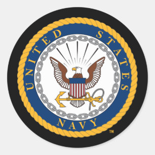 U.S. Navy Navy Emblem Classic Round Sticker
