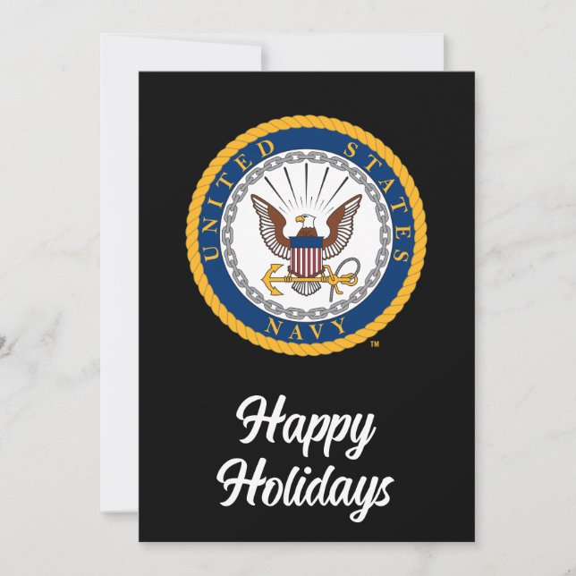U.S. Navy | Navy Emblem Holiday Card (Front)