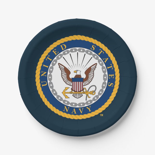 U.S. Navy | Navy Emblem Paper Plate (Front)