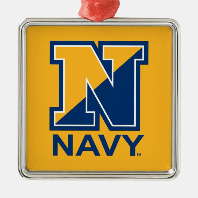 U.S. Navy | Navy Initial N Metal Tree Decoration (Front)