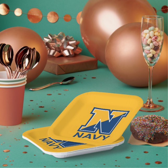 U.S. Navy | Navy Initial N Paper Plate (Multi)