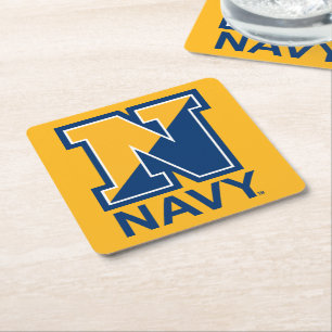 U.S. Navy   Navy Initial N Square Paper Coaster