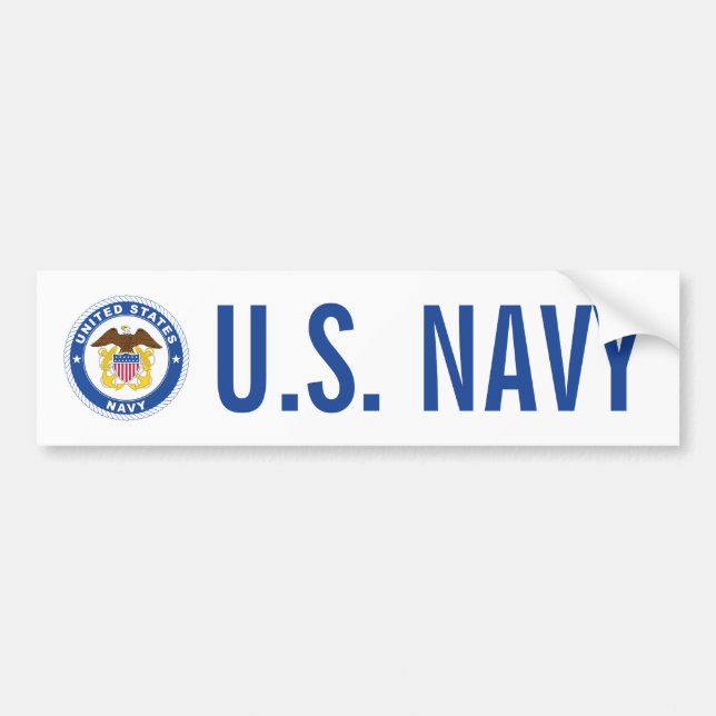 U.S. Navy | Officer Crest Bumper Sticker (Front)