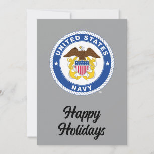 U.S. Navy Officer Crest Holiday Card