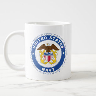 U.S. Navy   Officer Crest Large Coffee Mug
