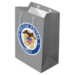 U.S. Navy   Officer Crest Medium Gift Bag