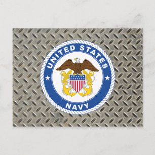 U.S. Navy   Officer Crest Postcard