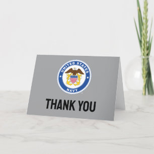 U.S. Navy   Officer Crest Thank You Card