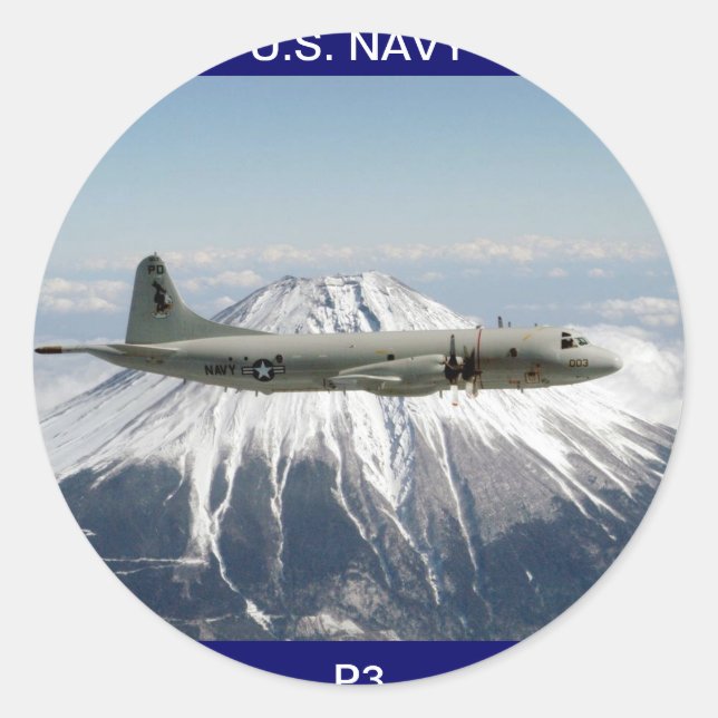 U.S. Navy P3 Aircraft Sticker (Front)