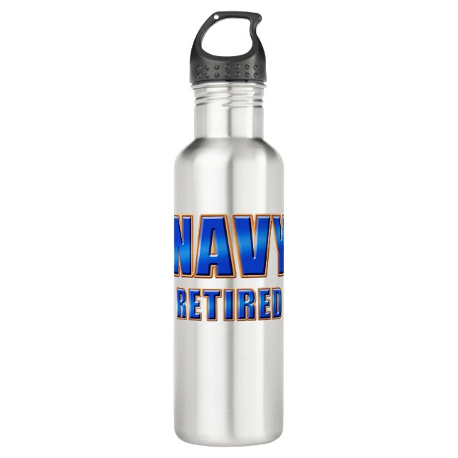 U.S. Navy Retired ater Bottle (24 oz) (Front)