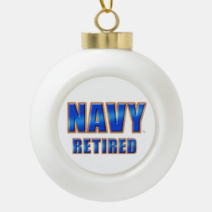 U.S. Navy Retired Ceramic Ball Ornament