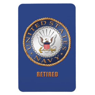 U.S. Navy Retired Flexible Photo Magnet