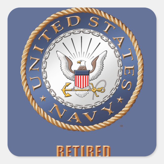 U.S. Navy Retired Sticker (Front)