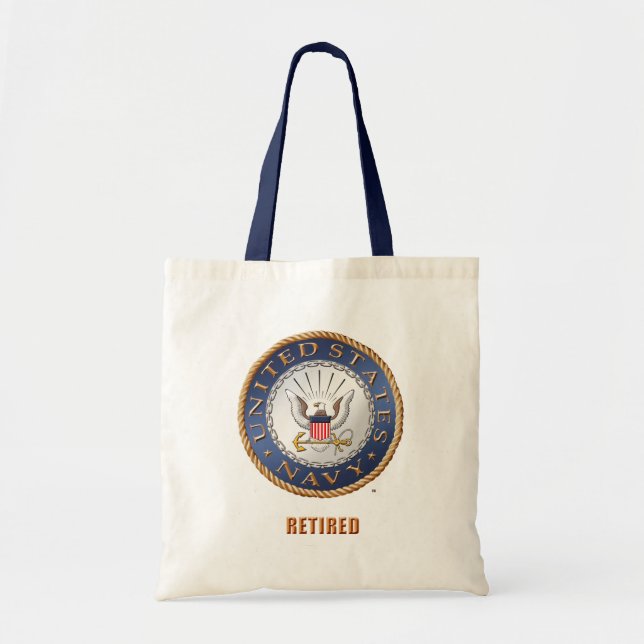 U.S. Navy Retired Tote Bag (Front)