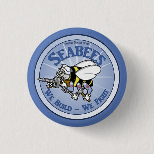 U.S. Navy Seabee 3 Cm Round Badge
