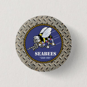 U.S. Navy Seabees 3 Cm Round Badge