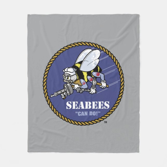 U.S. Navy | Seabees Fleece Blanket (Front)