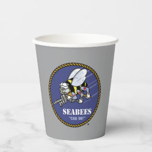U.S. Navy   Seabees Paper Cups