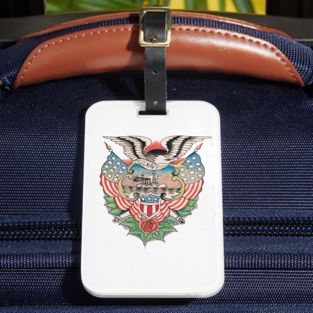 U.S. Navy Tattoo Luggage Tag (Front Insitu 2)